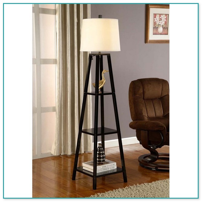 Corner Floor Lamp With Shelves