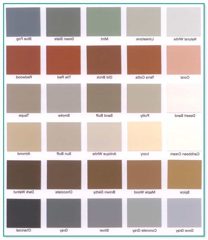 Deck Paint Color Chart