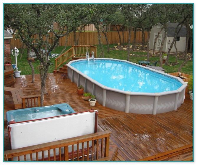 Gorgeous Above Ground Pool Wood Deck Kits 2